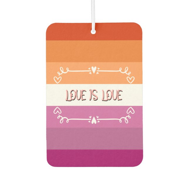 Liebe ist Liebe Pride Month Air Freshener Autolufterfrischer (Vorderseite)