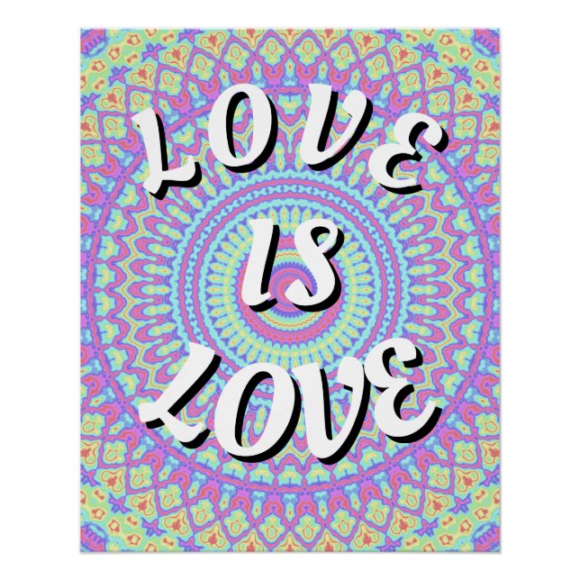 Liebe ist Liebe Pride Poster (Vorderseite)