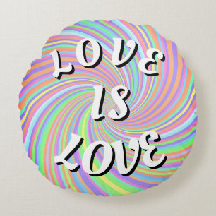 Liebe ist Liebe Pride-Rundkissen Rundes Kissen