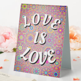 Liebe ist Liebe Prix Table Zelt-Zeichen Tischaufsteller