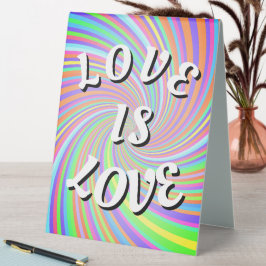 Liebe ist Liebe Prix Table Zelt-Zeichen Tischaufsteller