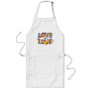 Liebe ist Liebe - Rainbow Floral LGBTQ Prix Lange Schürze