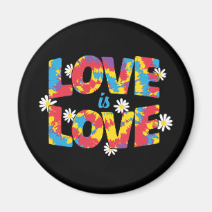 Liebe ist Liebe - Rainbow Floral LGBTQ Prix Magnet