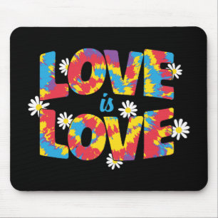 Liebe ist Liebe - Rainbow Floral LGBTQ Prix Mousepad
