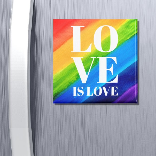 Liebe ist Liebe Rainbow Gay Pride Magnet (Von Creator hochgeladen)