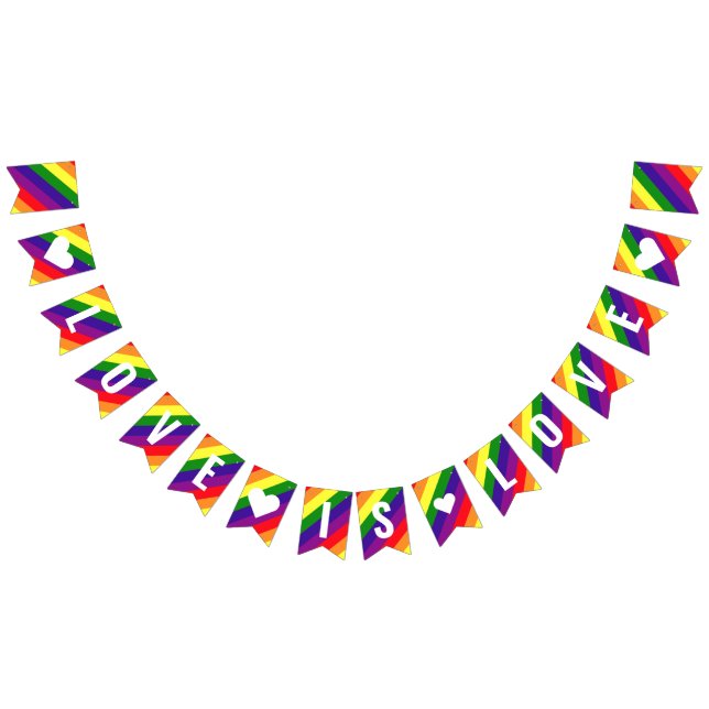 Liebe ist Liebe Rainbow Gay Pride Wimpelkette (Alle)