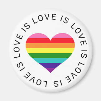 Liebe ist Liebe Rainbow Heart Gay Pride Magnet