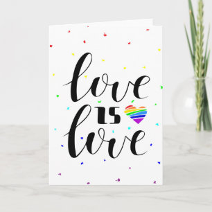 Liebe ist Liebe   Rainbow Hearts Karte
