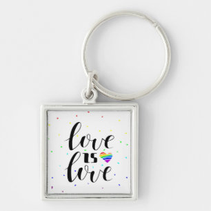 Liebe ist Liebe  Rainbow Hearts Schlüsselanhänger