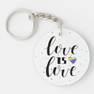 Liebe ist Liebe Rainbow Hearts Schlüsselanhänger