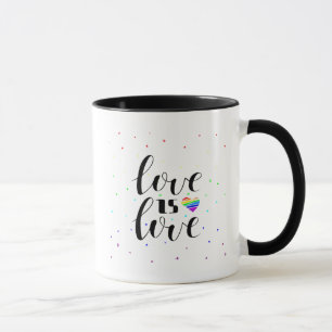Liebe ist Liebe  Rainbow Hearts Tasse