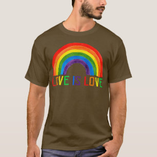 Liebe ist Liebe Rainbow LGBT Gay Lesbian Biseual P T-Shirt