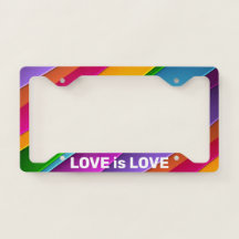 Liebe ist Liebe Rainbow License Platmes Frames