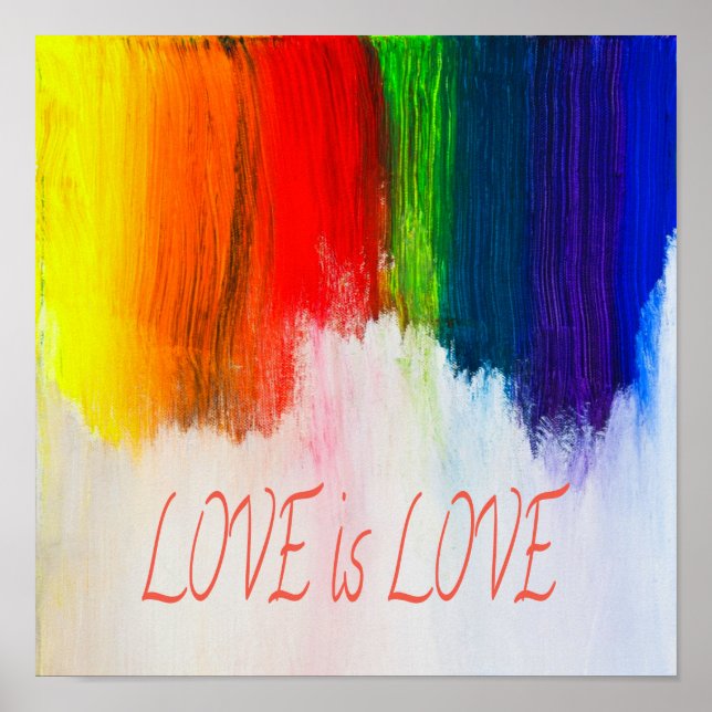 Liebe ist Liebe Rainbow Pride LBGQT Poster (Vorne)