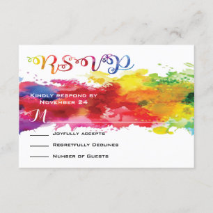 Liebe ist Liebe Rainbow Spritzer UAWG RSVP Karte
