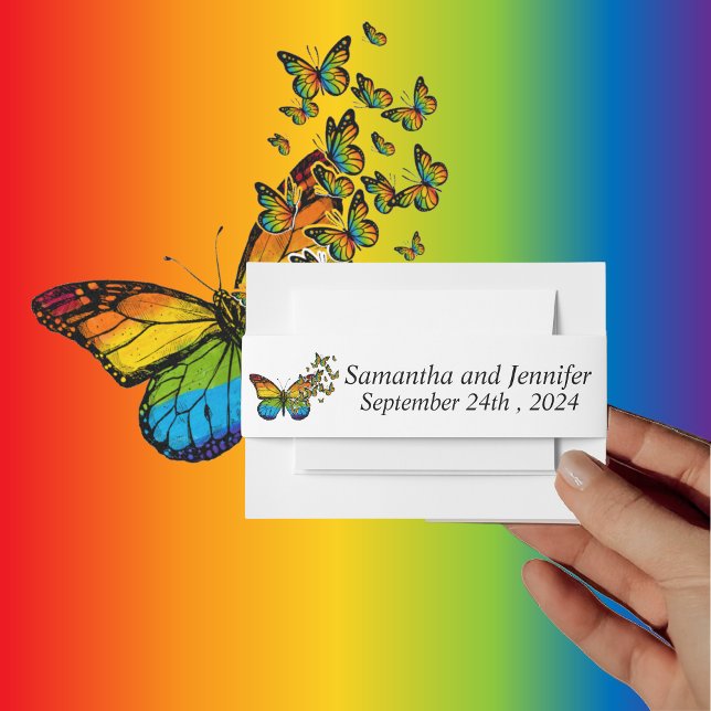 Liebe ist Liebe Rainbow Theme Wedding Einladungsbanderole (Von Creator hochgeladen)