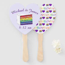 Liebe ist Liebe Rainbow Wedding Cake Lila Heart Fächer