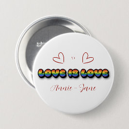 Liebe ist Liebe Regenbogen LGBTQ Button