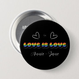 Liebe ist Liebe Regenbogen LGBTQ Button