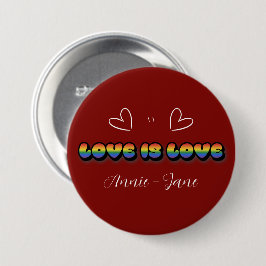 Liebe ist Liebe Regenbogen LGBTQ Button