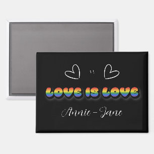Liebe ist Liebe Regenbogen LGBTQ Magnet