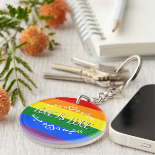 Liebe ist Liebe Regenbogen LGBTQ Stolz Acryl Schlü Schlüsselanhänger