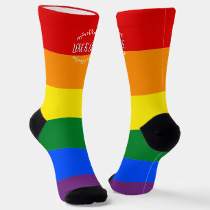 Liebe ist Liebe Regenbogen LGBTQ Stolz Crew Socken