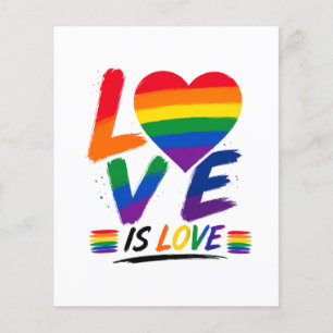 Liebe ist Liebe – Regenbogen-Pride-Bürstendesign Flyer