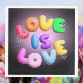 Liebe ist Liebe: Regenbogen-Pride-Papier-Serviette Serviette