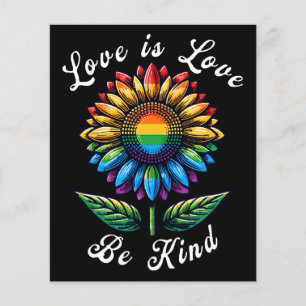 Liebe ist Liebe Regenbogen Sonnenblumen LGBT+ schw