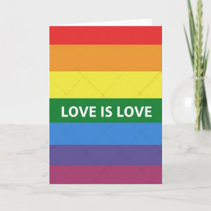 Liebe ist Liebe Regenbogen-Stolz-Karte Karte