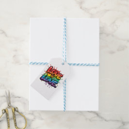 Liebe ist Liebe - Regenbogen-Stolz-Zitat-Kunst Geschenkanhänger