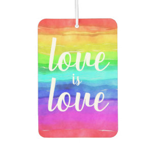 Liebe ist Liebe  Regenbogenfarben Autolufterfrischer