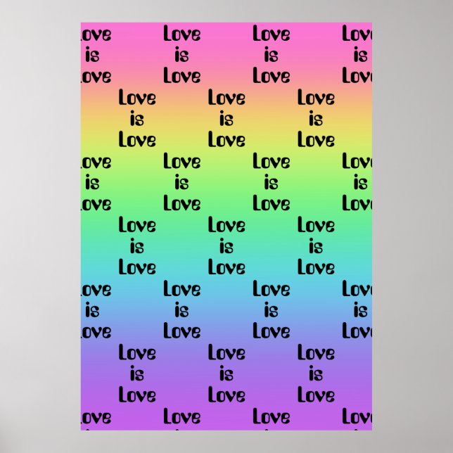 Liebe ist Liebe-Regenbogenposter Poster (Vorne)
