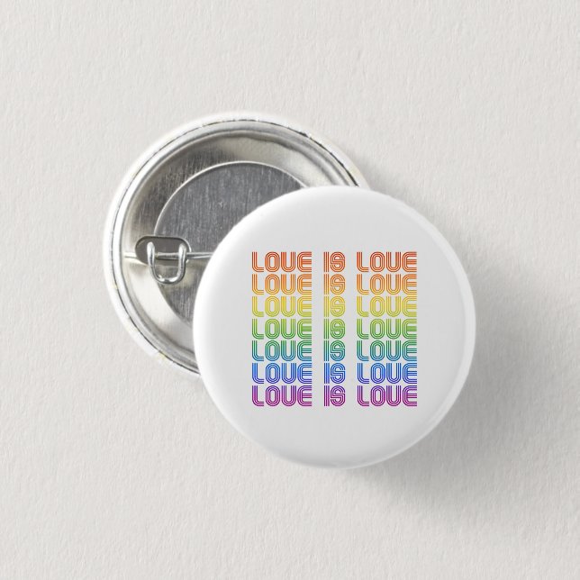 Liebe ist Liebe Retro Button (Vorne & Hinten)