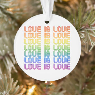 Liebe ist Liebe Retro Ornament