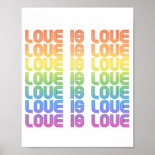 Liebe ist Liebe Retro Poster