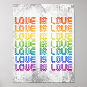 Liebe ist Liebe Retro Poster