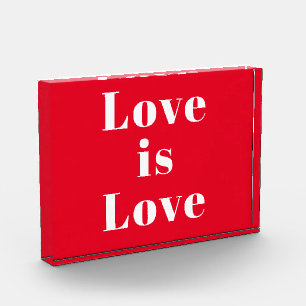 "Liebe ist Liebe" rot Fotoblock