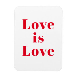 "Liebe ist Liebe" rot Magnet