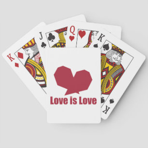 Liebe ist Liebe rotes Herz Spielkarten