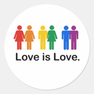 Liebe ist Liebe. Runder Aufkleber