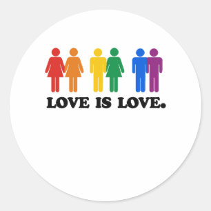 Liebe ist Liebe Runder Aufkleber