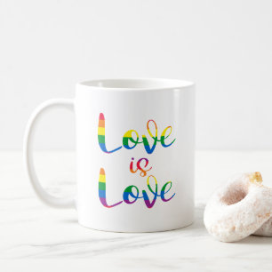 Liebe ist Liebe Schrift Gay Pride Kaffeetasse