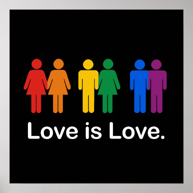 LIEBE IST LIEBE SCHWARZ POSTER (Vorne)