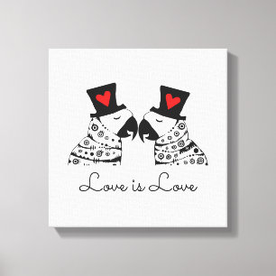 Liebe ist Liebe Schwule Papageien Leinwanddruck
