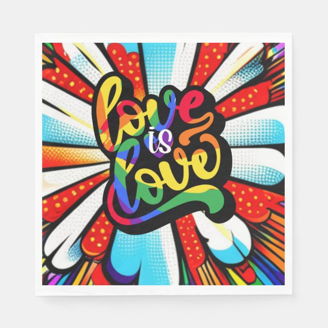 Liebe ist Liebe Serviette (Vorderseite)