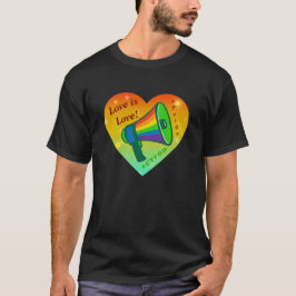 Liebe ist Liebe Shouting Pride Aufkleber T-Shirt