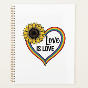Liebe ist Liebe Sonnenblumen Herz Vintage Vector S Planer