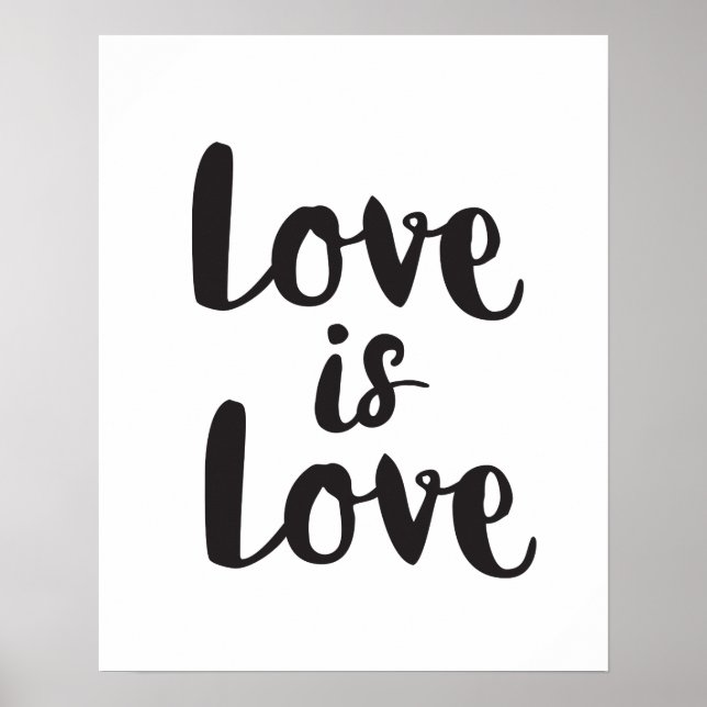 Liebe ist Liebe Sprichwort Kurze Liebe Zitat Liebe Poster (Vorne)